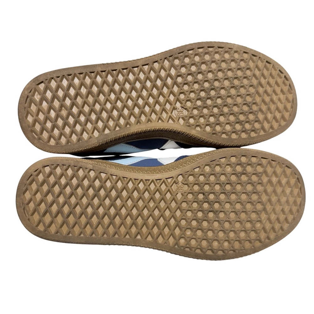 Navy Blue Low-Top Gum Sole Old School Sneakers - Picture 4 of 6